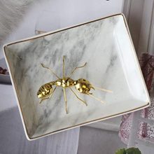 Marble Ceramic Jewelry Tray Ring Dish Holder