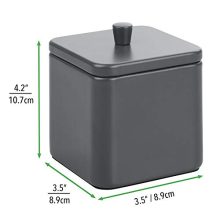 mDesign Metal Bathroom Vanity Countertop Storage Organizer Canister