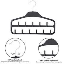 Black Belt Hanger - The Ultimate 360 Degree Rotating Organizer for Belts, Ties, Scarves, and More