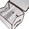 Christmas LED Lights Organizer for Tangle-Free Storage - Translucent Bin with Handles and Zippered Closure