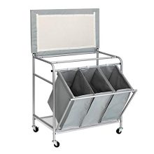Heavy-Duty Laundry Hamper Cart Ironing Board