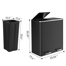 Dual Trash Can Suit for Bathroom Kitchen