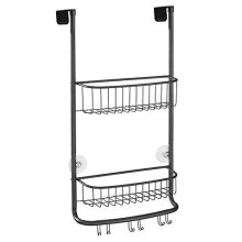 mDesign Modern Metal Bathroom Tub and Shower Caddy
