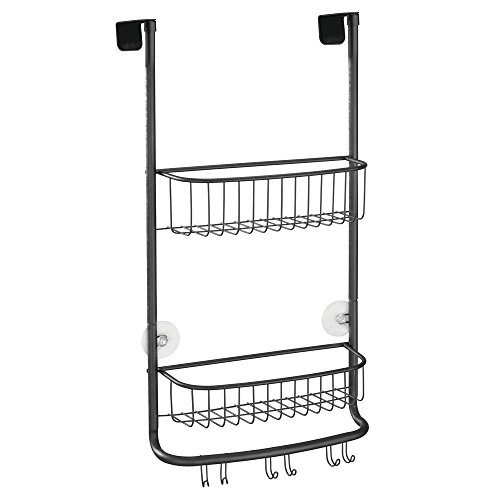 mDesign Modern Metal Bathroom Tub and Shower Caddy