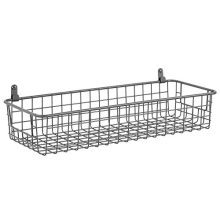 mDesign Portable Metal Farmhouse Wall Decor Storage Organizer