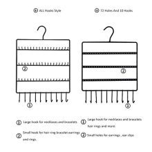lemonadeus Jewelry Hooks Storage Hanging Organizer