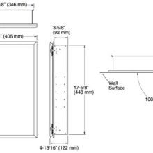 16 Inch X 20 Inch Aluminum Bathroom Medicine Cabinet
