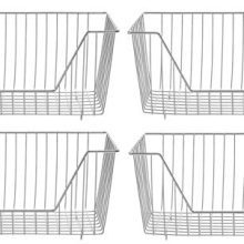 SANNO Farmhouse Decor Metal Wire Storage Fridge Freezer Organizer Basket