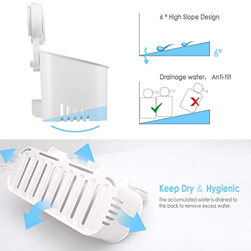 ilikable Vacuum Shower Caddy Suction Cup No-Drilling Removable
