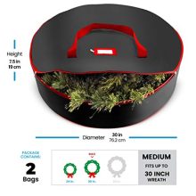 2-Pack Christmas Wreath Storage Bag 30"