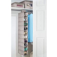 mDesign Soft Fabric Closet Organizer - Holds Shoes