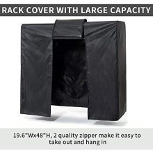 Garment Rack Cover 59" Clothes Rack Cover for Storage