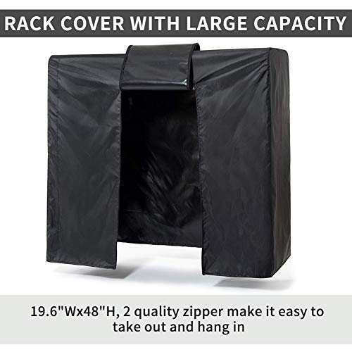 Garment Rack Cover 59" Clothes Rack Cover for Storage