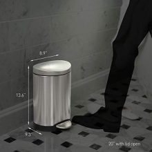 Touchless Motion Sensor Oval Trash Can - 13 Gallon Stainless Steel Bin for Clean, Odor-Free Living! 🌐♻️