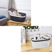 Streamline Your Space with White Plastic Storage Baskets - A 3PC Organizer's Dream