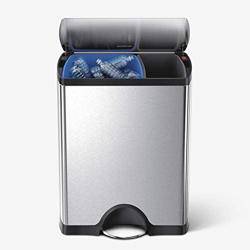 Dual Compartment Recycling Kitchen Step Trash Can