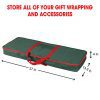 Gift Wrapping Paper Storage Bag with Pockets - Ideal for Neat Storage (37” x 14” x 4”) - Durable and Stylish in Green