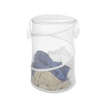 Collapsible Laundry Hamper White 18"