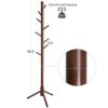 VASAGLE Coat Rack, Solid Wood Coat Stand