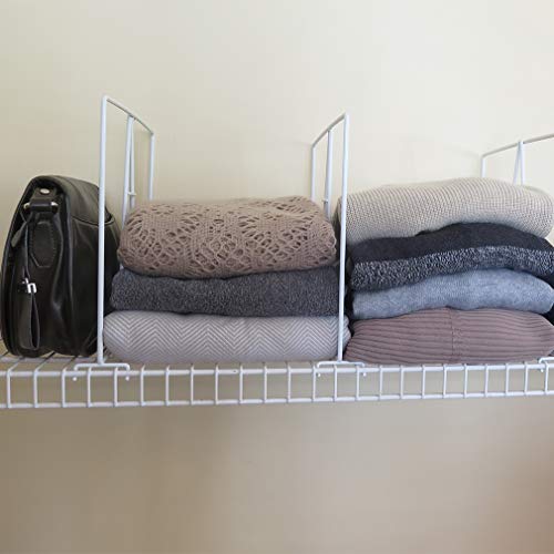 Organized with Closet Wire Shelf Dividers - Set of 8