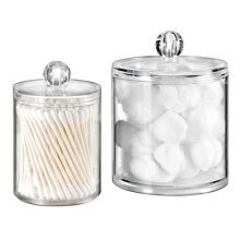 Bathroom Vanity Storage Organizer Canister Holder Apothecary Jars Set