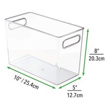 mDesign Plastic Home, Office Storage Organizer Bin with Handles
