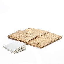 Handwoven Water Hyacinth Laundry Hamper – Portable, Lidded, Removable Liner