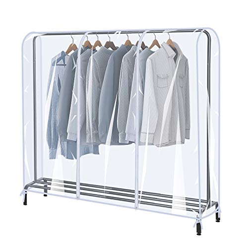 SIWUTIAO Garment Rack Cover,6Ft Transparent PEVA
