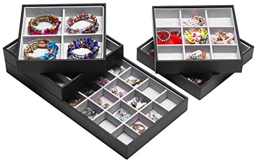 Magic Stackable Jewelry Trays - Elegant and Efficient Storage Solution for Your Precious Accessories! ✨