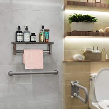 Transform Your Bathroom: Rustic Towel Rack with Shelf – Stainless Steel Farmhouse Storage