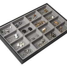 Synthetic Leather Jewelry Tray Set – Organize Rings, Necklaces, Earrings & Bracelets