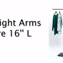 SSWBasics Black 2-Way Clothing Rack with Black Straight Arms