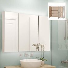 White Oak LED Bathroom Mirror Medicine Cabinet