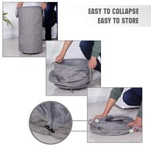 Newest ZYMEO 2 Pack Collapsible Laundry Basket with Wheels