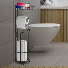 XEEX Toilet Paper Holder Stand, Free Standing Toilet Tissue Holder