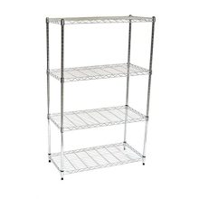 Seville Classics 4-Tier Steel Wire Shelving with Wheels