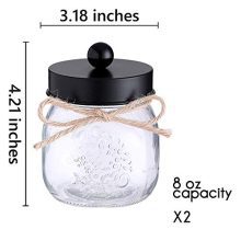 Farmhouse Decor Qtip Dispenser Holder Glass