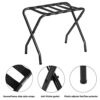 SONGMICS Metal Folding Luggage Rack Black