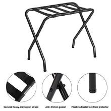SONGMICS Metal Folding Luggage Rack Black