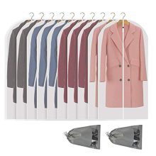 Perber Hanging Garment Bag Lightweight Clear Full Zipper