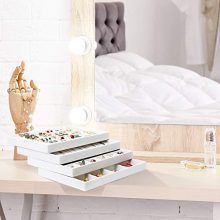 utop Stackable Velvet Jewelry Trays Organizer