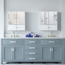 Medicine Cabinet with Doors and Adjustable Shelf