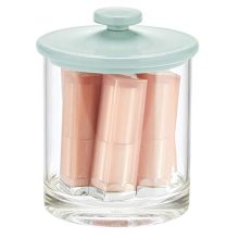 Modern Round Plastic Bathroom Vanity Countertop Storage