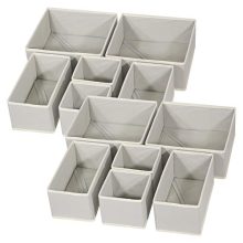 DIOMMELL 12 Pack Foldable Cloth Storage Box Closet