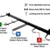 Adventure Wall Storage Rack Holds Bikes Skis Camping Hiking