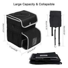 OKVOR Waterproof Car Trash Can with Lid