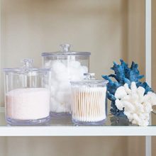 15-Ounce Clear Plastic Apothecary Jars Set of 3