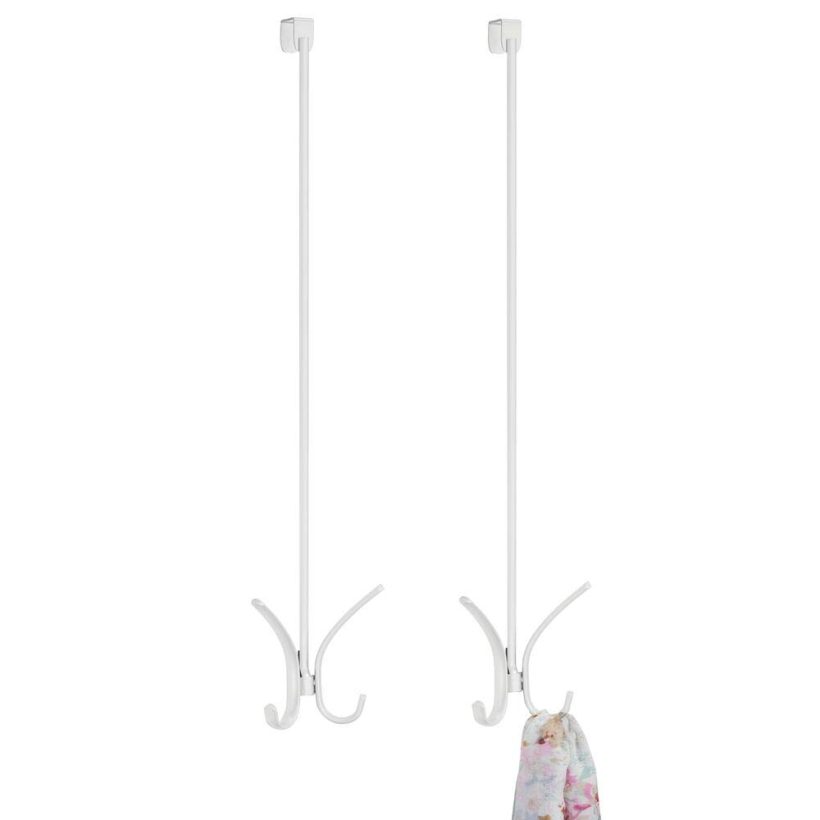 mDesign Modern Metal Long Easy Reach Over-The-Door