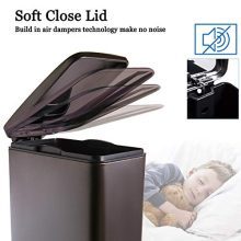 YCTEC Rectangular Bathroom Trash Can with Lid Soft Close