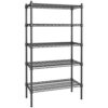 14 inch x 30 inch Certified Black Epoxy 5 Shelf Kit